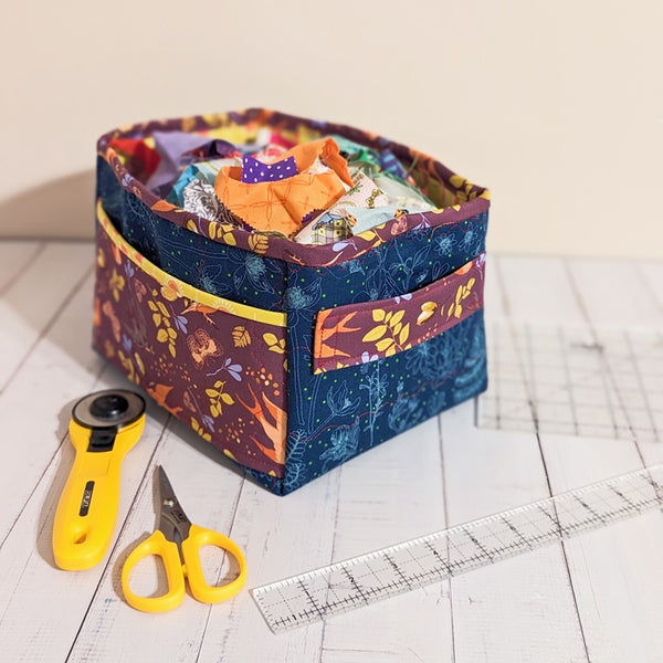 Basket With Pockets And Handles