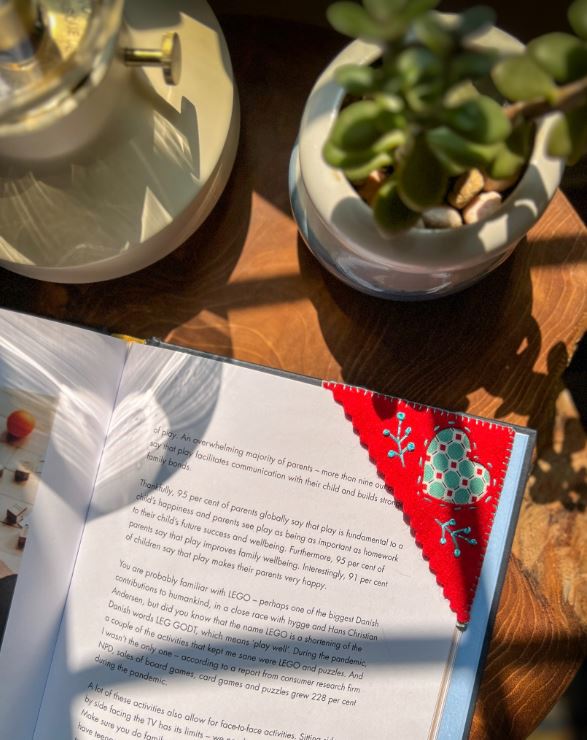 Folk Inspired Felt and Paper Bookmark