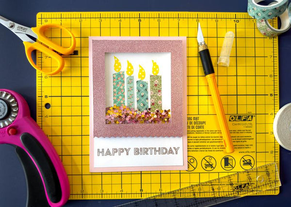 Easy DIY Happy Birthday Shaker Card
