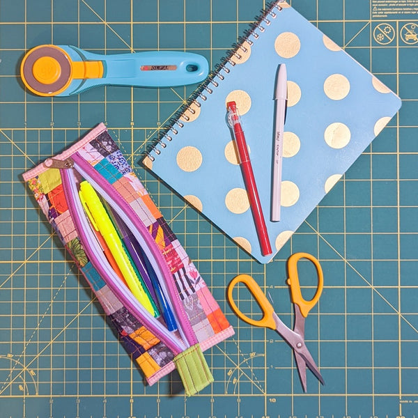 Zippered and Scrappy Pencil Case