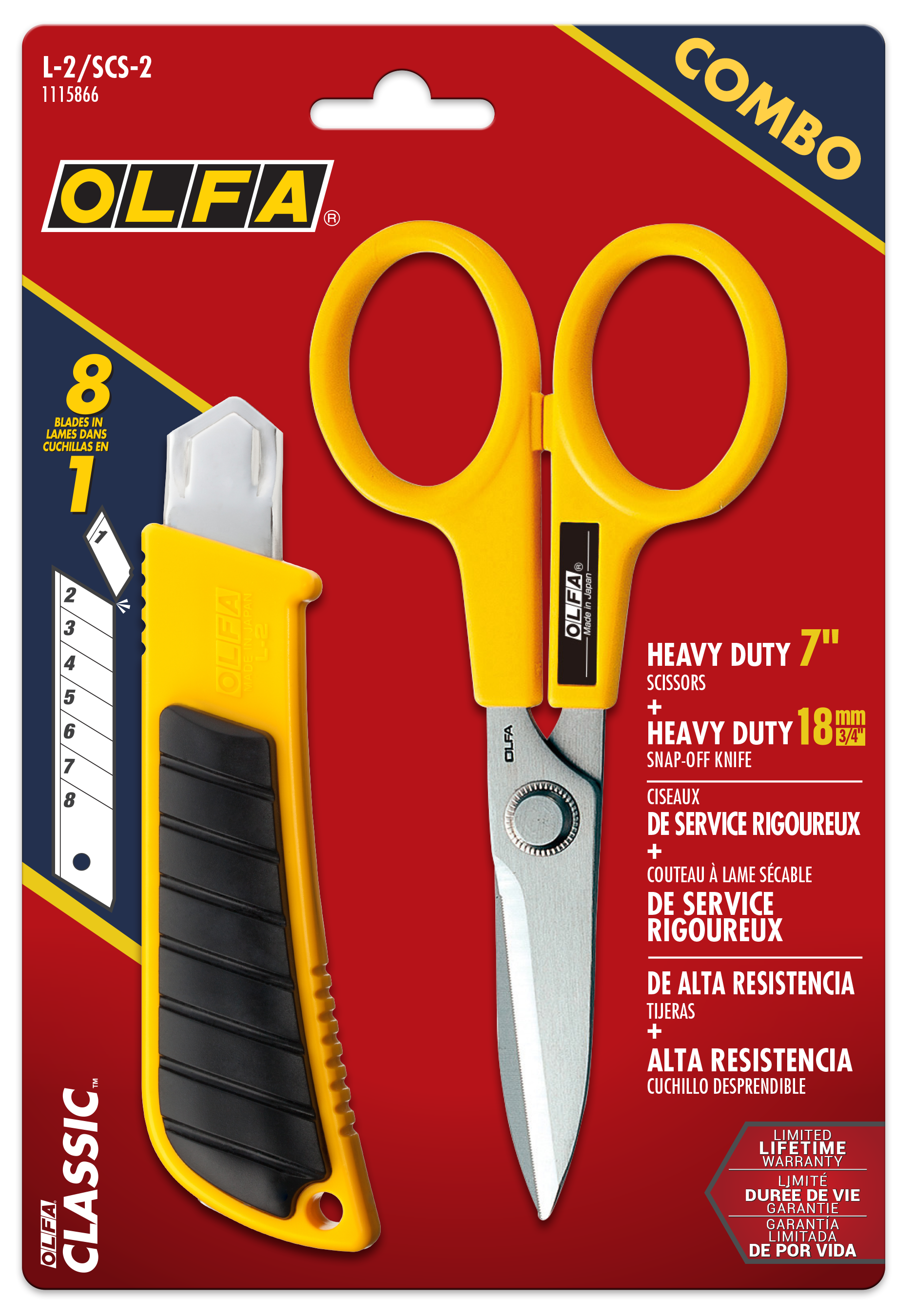 Heavy-Duty Ratchet-Lock Utility Knife with 7