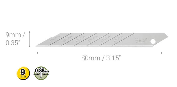 9mm SAC-1 Stainless-Steel Graphics Knife with 30-Degree Precision Blade
