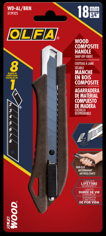 18mm WD-AL Wood Composite Auto-Lock Utility Knife
