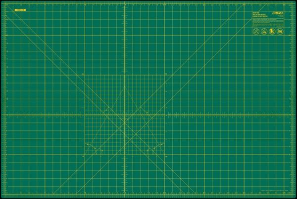 RM-MG-01 24 "x 36" Green double face, tapis rotatif auto-cicatrisant