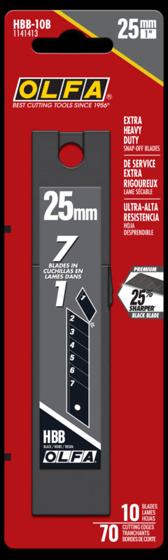 Olfa HBB-20B 25mm Black Ultra Sharp Snap-Off Blades 20-Pack