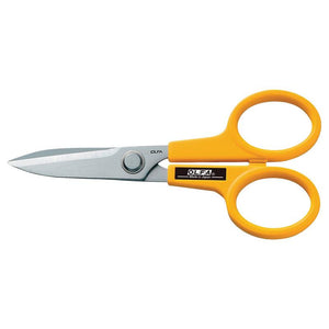 OLFA 7-Inch SCS-2 Serrated-Edge Stainless Steel Scissors, Serrated Edge Scissors, Stainless Steel Scissors
