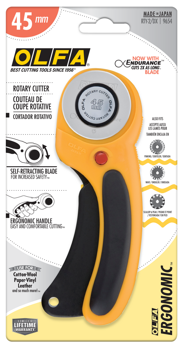 45mm RTY-2/DX Ergonomic Rotary Cutter - OLFA.com
