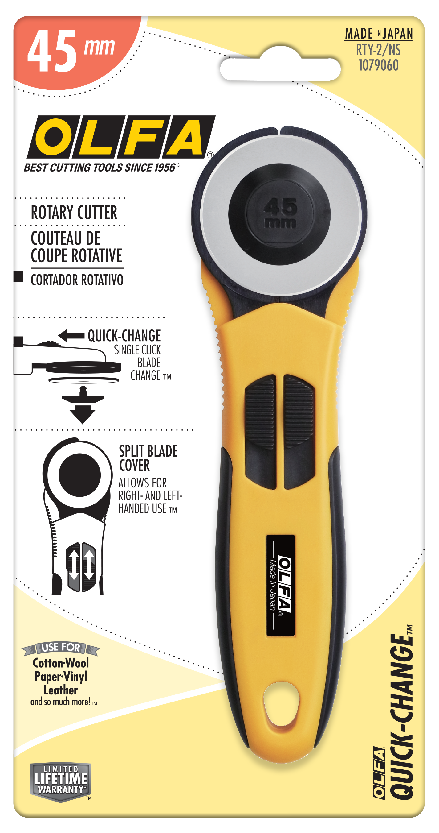 45mm RTY-2/NS Quick-Change Rotary Cutter - OLFA.com