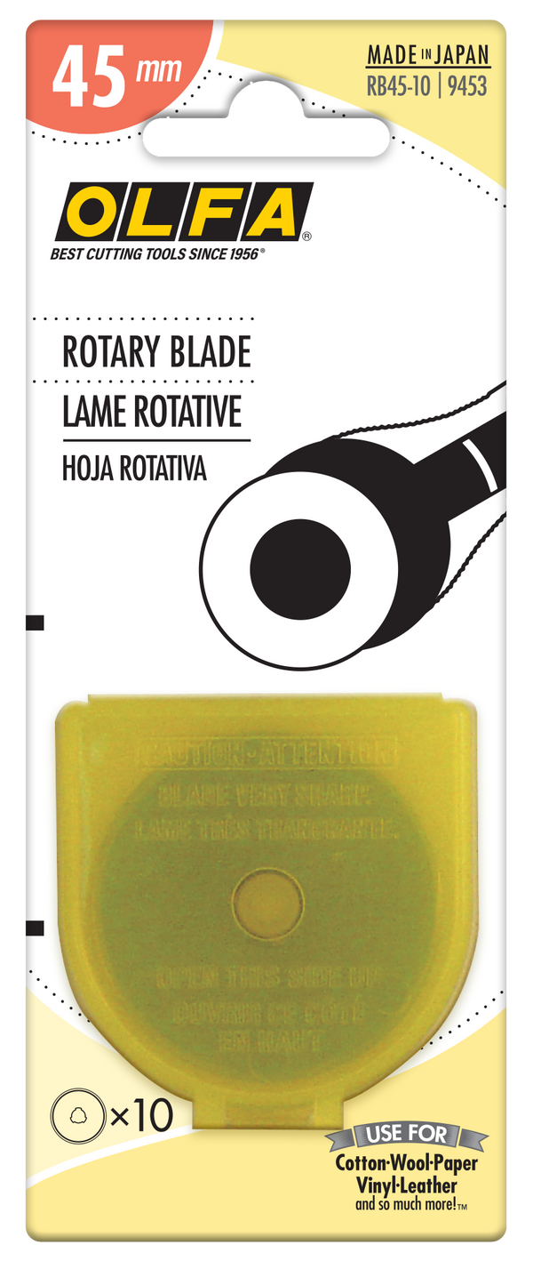 45mm Tungsten Steel Rotary Blade - 1, 2, 5, or 10 Packs - OLFA.com