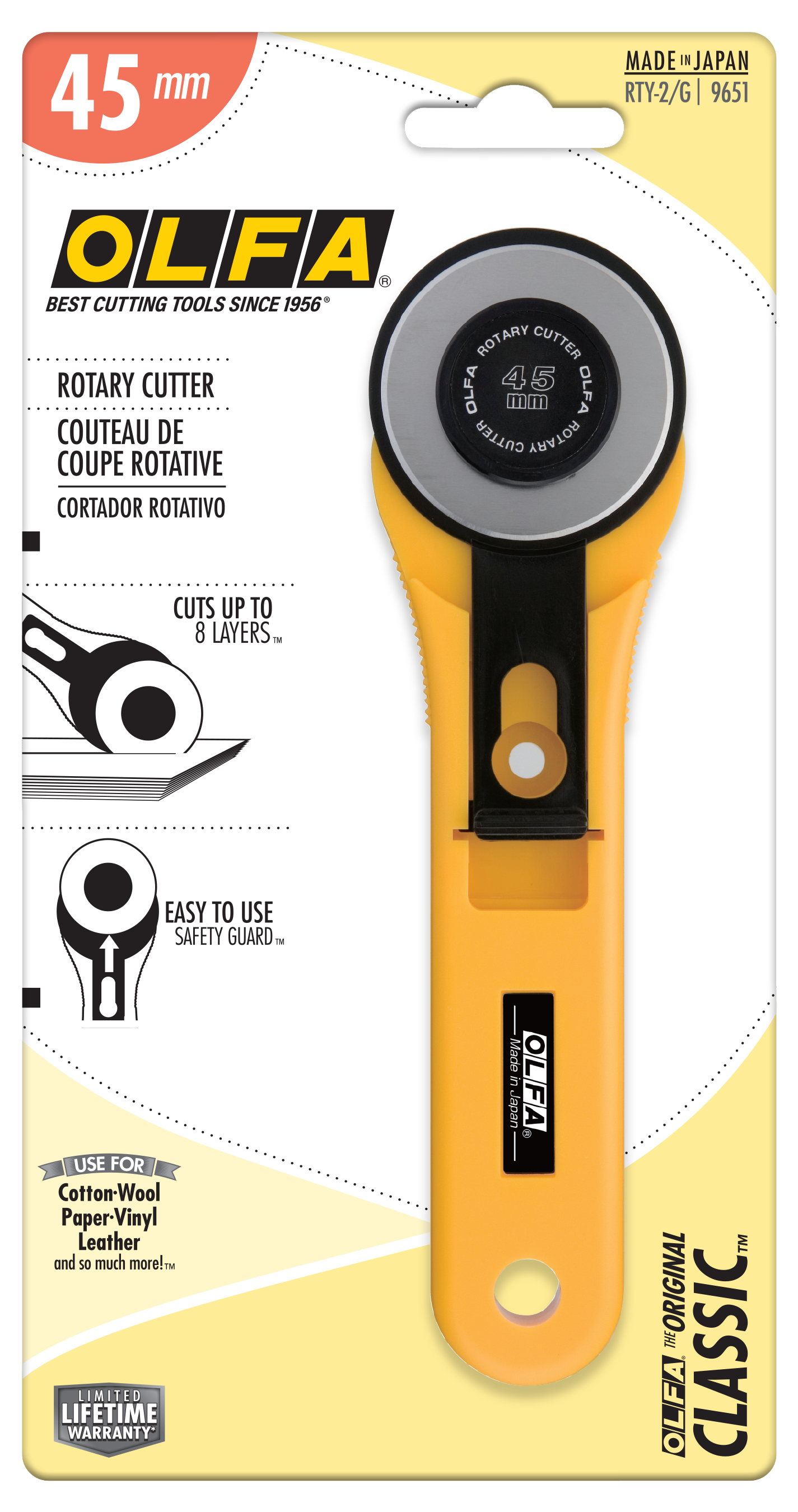 45mm RTY-2/G Straight Handle Rotary Cutter - OLFA.com