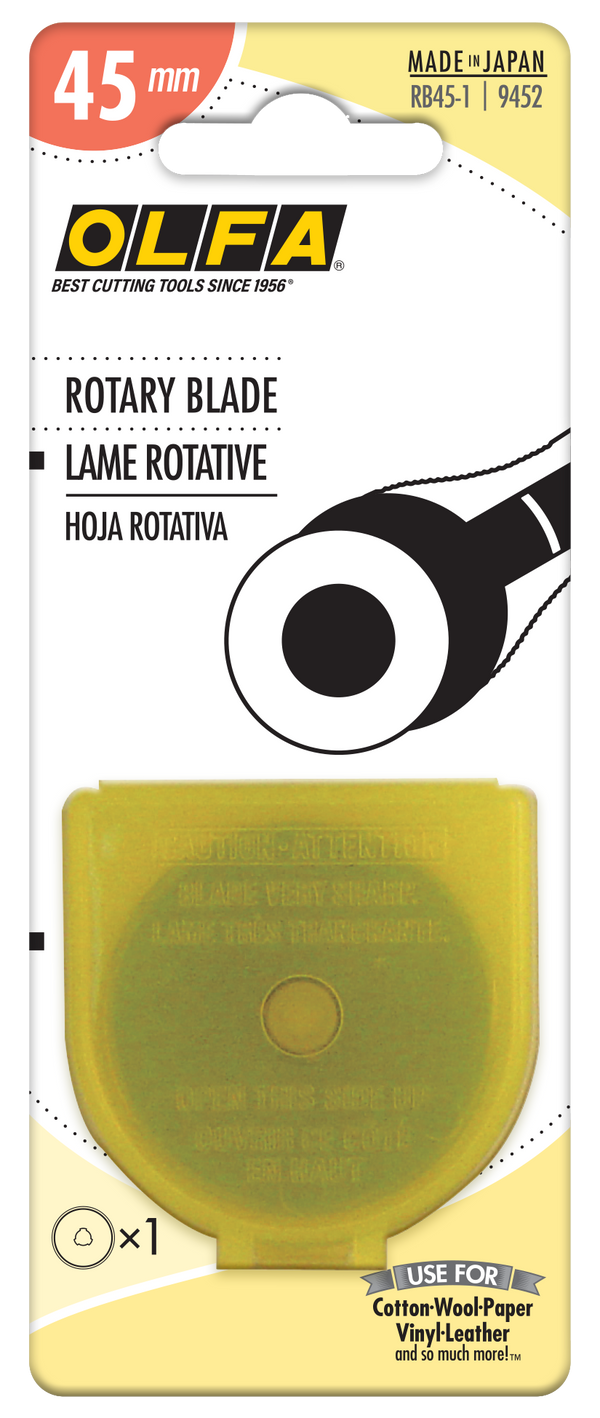 45mm Tungsten Steel Rotary Blade - 1, 2, 5, or 10 Packs - OLFA.com