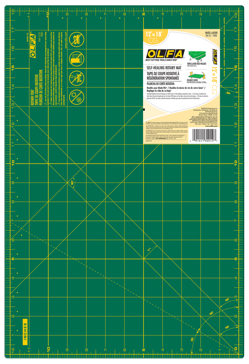 Olfa Grey Cutting Mat 12-inches by 18-inches