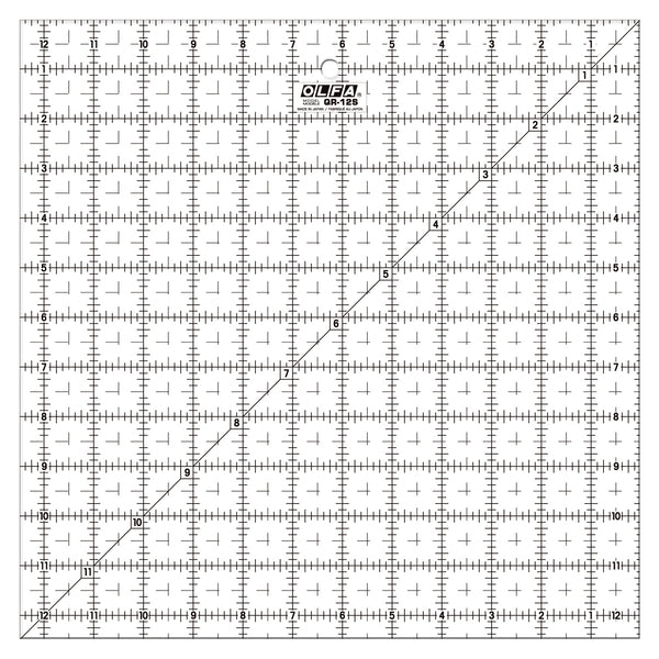 QR-12S 12 1/2" Square Frosted Acrylic Ruler - OLFA.com