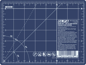 OLFA RM-6x8 Double-Sided, Self-Healing Rotary Mat, Navy, Quilting, Crafting, Sewing, Hobby Use