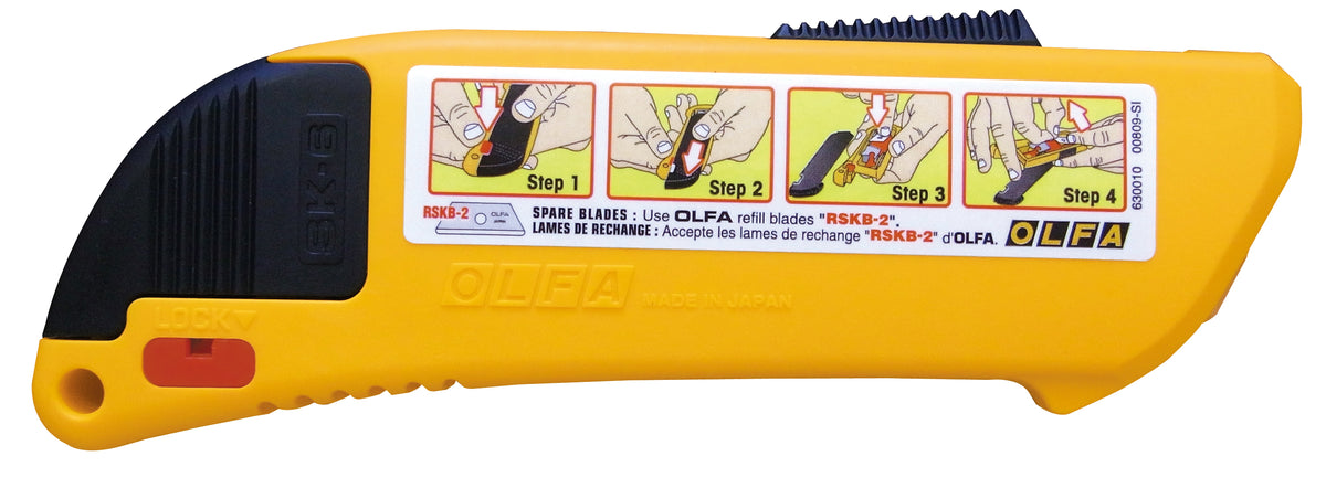 Olfa SK-9 Self Retracting Safety Cutter with Tape Slitter, Model 1086095