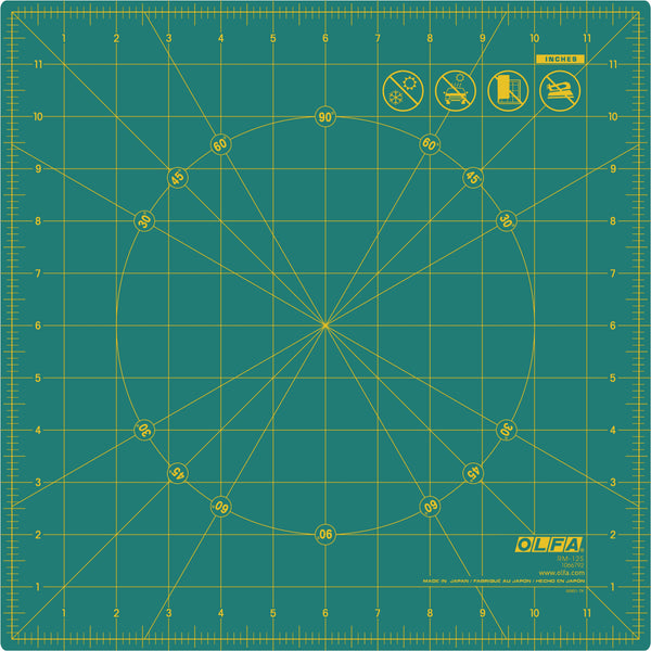RM-12S; RM-12S-01  12" Rotating, Self-Healing Cutting Mat - OLFA.com