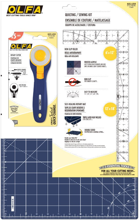 Olfa 45mm Ergonomic Rotary Cutter - Magenta – Lovering Quilt Co.