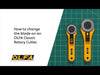 OLFA 60mm RTY-3/G Straight Handle Rotary Cutter, Use For OLFA Rotary Cutters And Blades Video How to Change the Blade