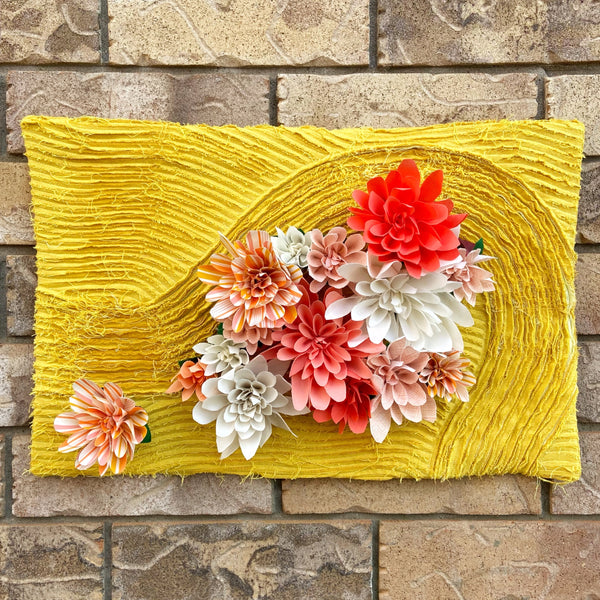 Fall Flowers Chenille Art Quilt