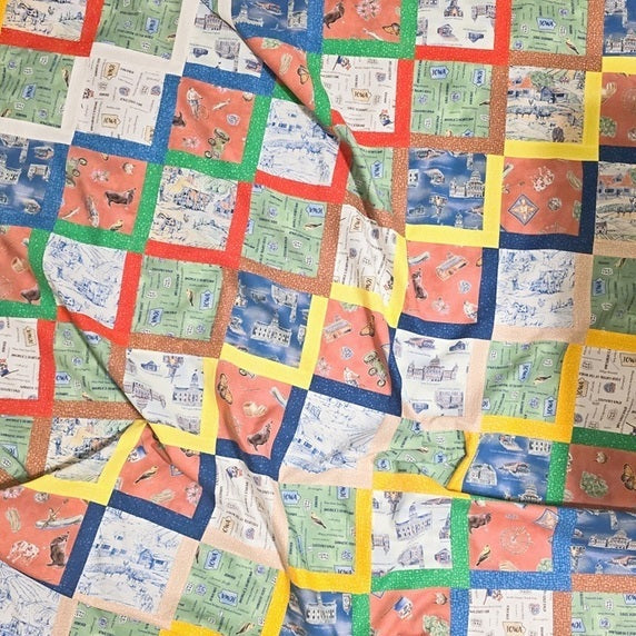 IOWA No-batting Self-bound Patchwork Table Cover