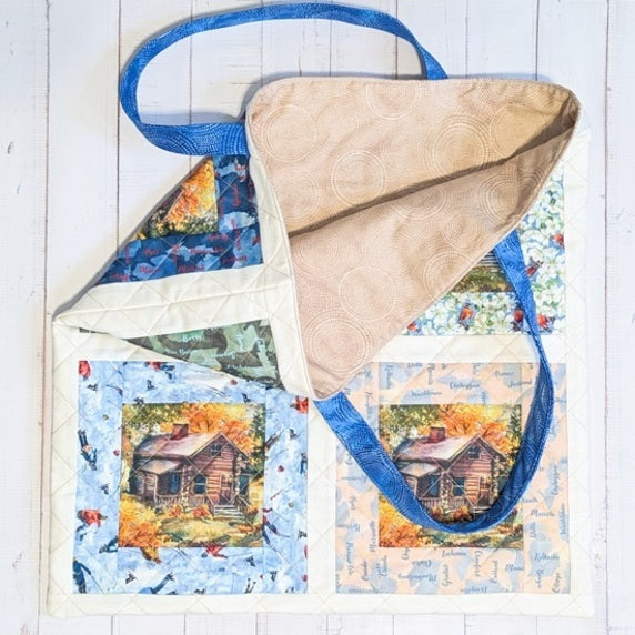 Michigan patchwork quilted bag