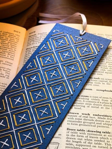 How to Make a Sashiko-Inspired Paper Bookmark