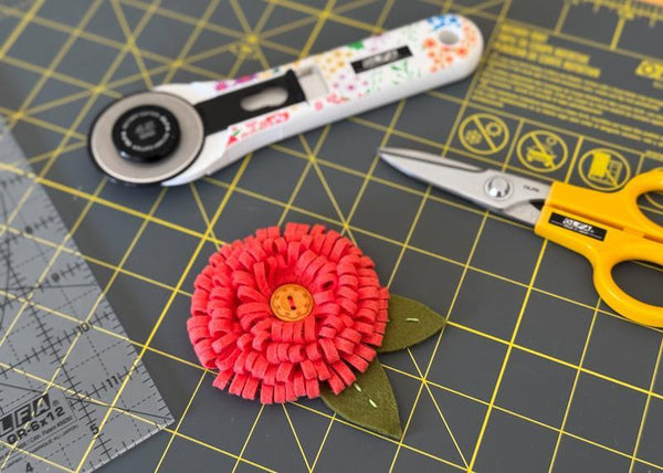 Stitching Love: Mother's Day Hand-Embroidered Felt Brooch
