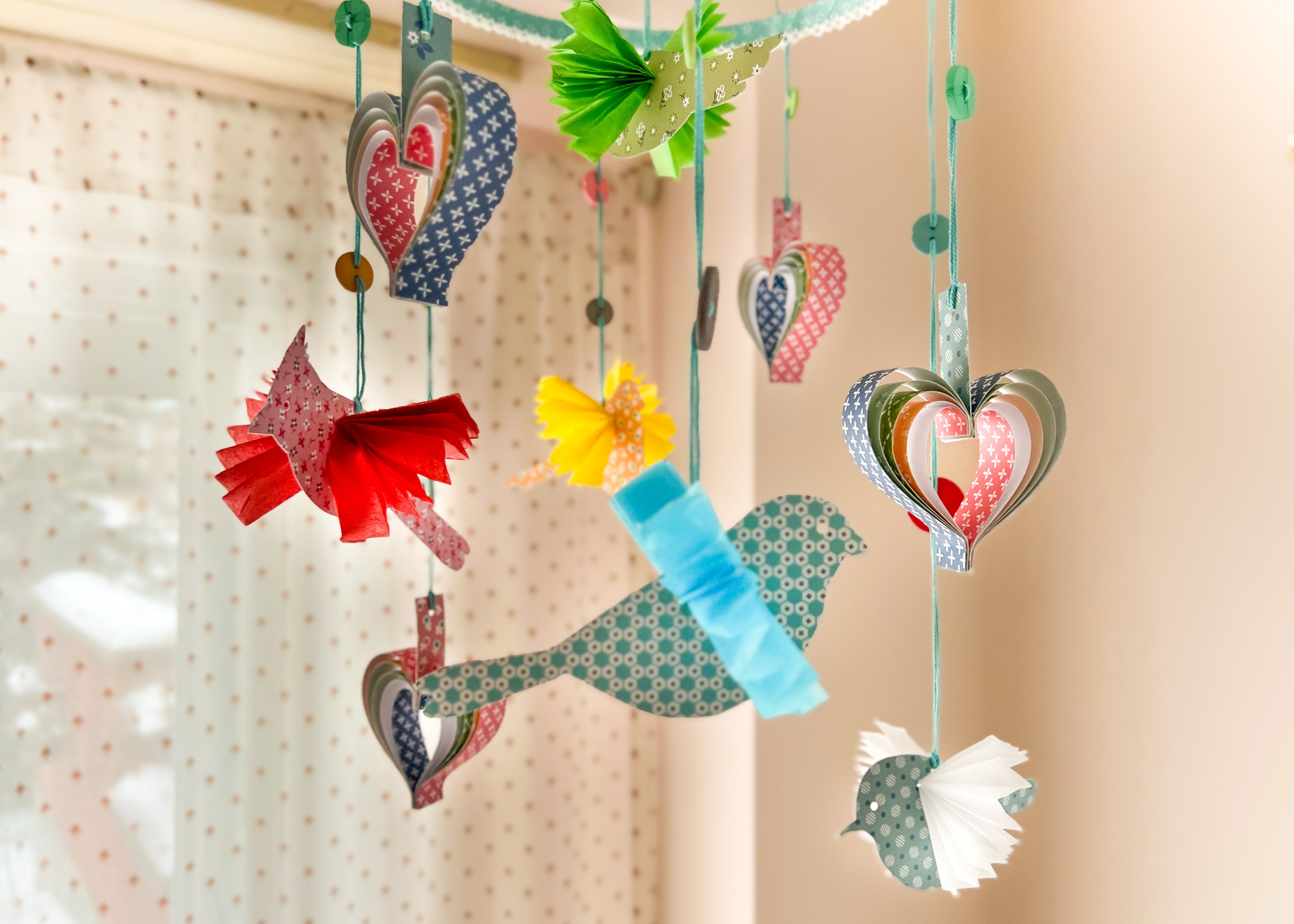 Spring Birds Paper Mobile