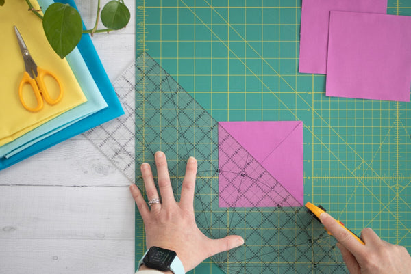 Cutting quarter-square triangles