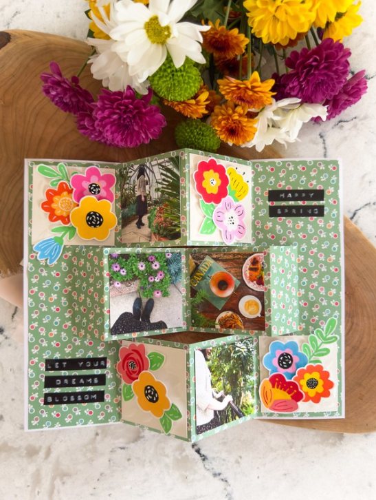 Spring Memories Mini Scrapbook & Card Tutorial