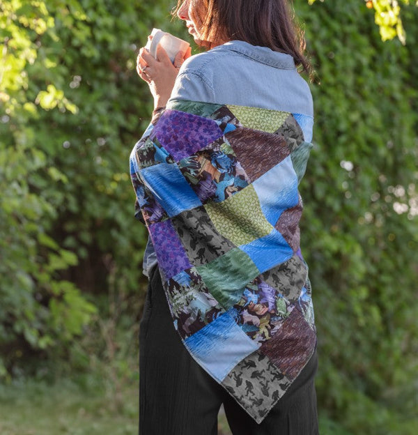 Oregon Double-sided Patchwork Shawl