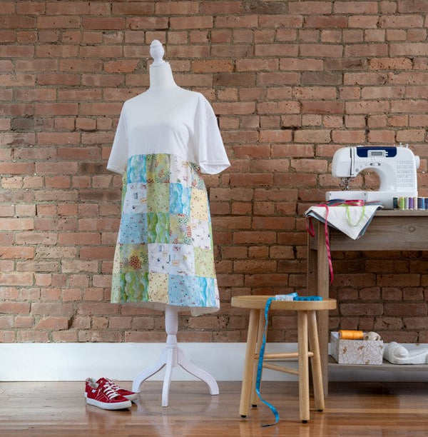 Washington Upcycled Tee Patchwork Dress