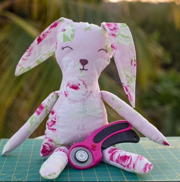 Hand Embroidered Easter Bunny From Upcycled Goodwill Find