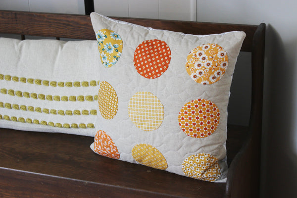 Applique Circle Pillow Cover