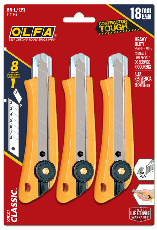 OLFA 18mm BN-L Ratchet Lock Basic Utility Knife – OLFA.com
