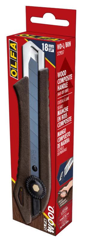18mm WD-L Wood Composite Ratchet Lock Utility Knife