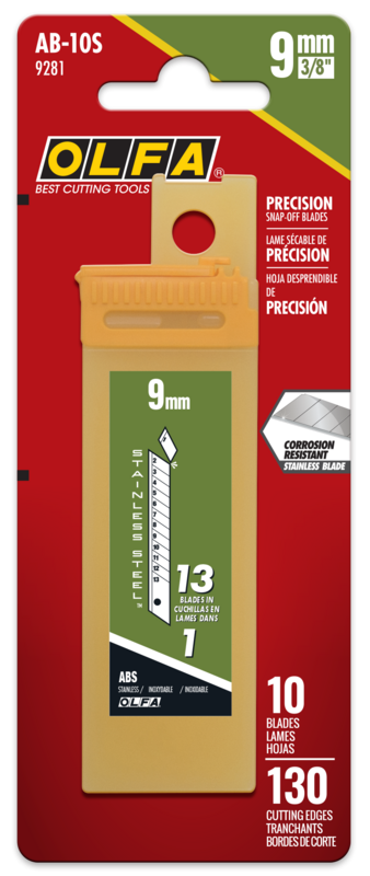 9mm AB-S Stainless Steel Snap Blades - 10 or 50 Pack