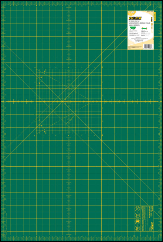 RM-MG-01 24" x 36" Green Double-Sided, Self-Healing Rotary Mat