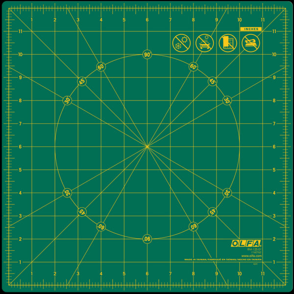 RM-12S; RM-12S-01  12" Rotating, Self-Healing Cutting Mat - OLFA.com