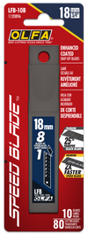 18mm LFB-10B Ultra-Sharp Black Speed Blade, 10-Pack