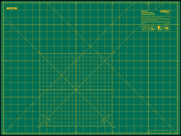 RM-SG; RM-SG-01 18" x 24" Green Double-Sided, Self-Healing Rotary Mat - OLFA.com