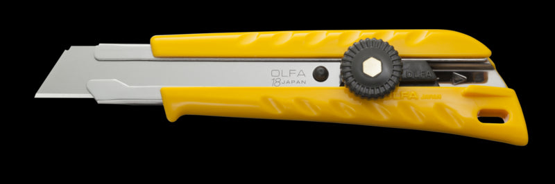 OLFA 18 mm L-1 / Sol Case Utilitaire de verrouillage à cliquet avec une lame solide