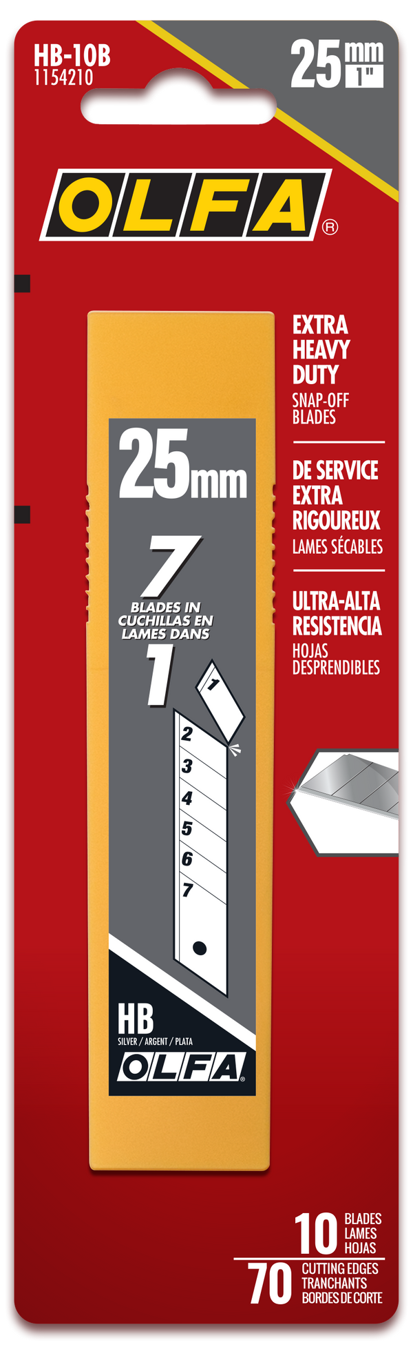 25mm HB Silver Snap Blade - 5, 20 or 40 Pack