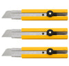 Classic Extra Heavy-Duty Ratchet-Lock Utility Knife with Anti-Slip Grip, 3-Pack