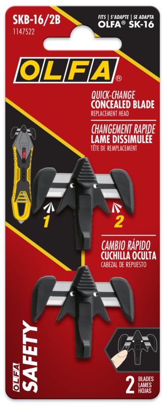 Quick-Change Concealed Blade Replacement Head, 2pk & 10pk | SKB