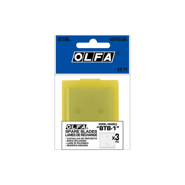 43mm BTB-1 Dual-Edge Scraper Blades - 3 Pack - OLFA.com