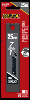 25mm HBB Ultra-Sharp Black Snap Blade - 5, 10, 20, or 40 Packs - OLFA.com