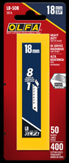18mm LB Silver Snap Blade - 5, 10, 50 or 100 Packs - OLFA.com