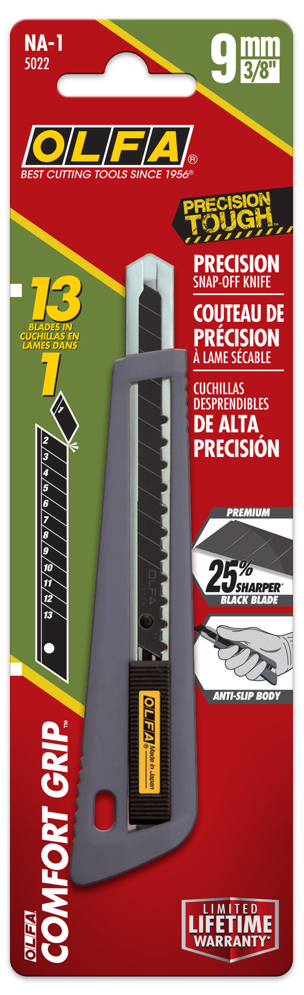 9mm NA-1 Rubber-Grip Precision Utility Knife - OLFA.com