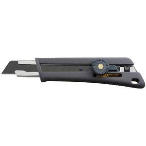 OLFA 18mm NOL-1/BB Rubber-Grip Ratchet-Lock Utility Knife, Auto-Lock Knife, Utility Knife, Black Snap Off Blade